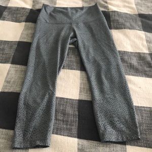 Green patterned Capri lululemon pants